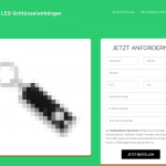Landing Page Gratis LED Schlüsseianhänger