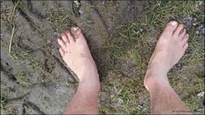 Aufgeweichter Feldweg